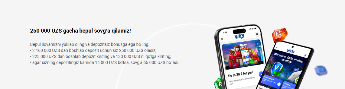 Viks casino Android, IOS APK